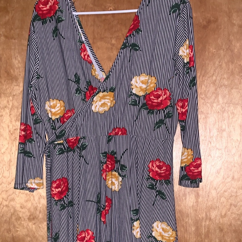 Striped flower dress